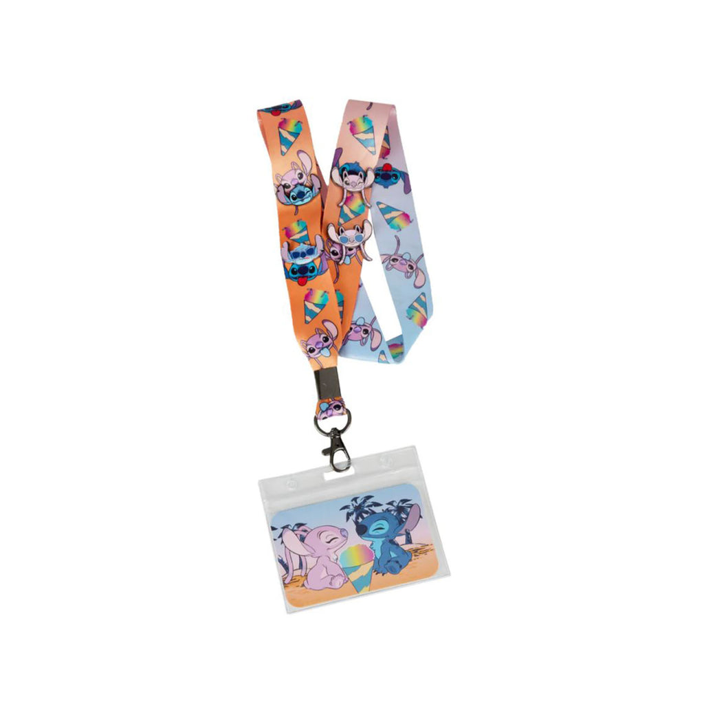 Loungefly Disney Stitch Snow Cone Lanyard With Four Enamel Pins