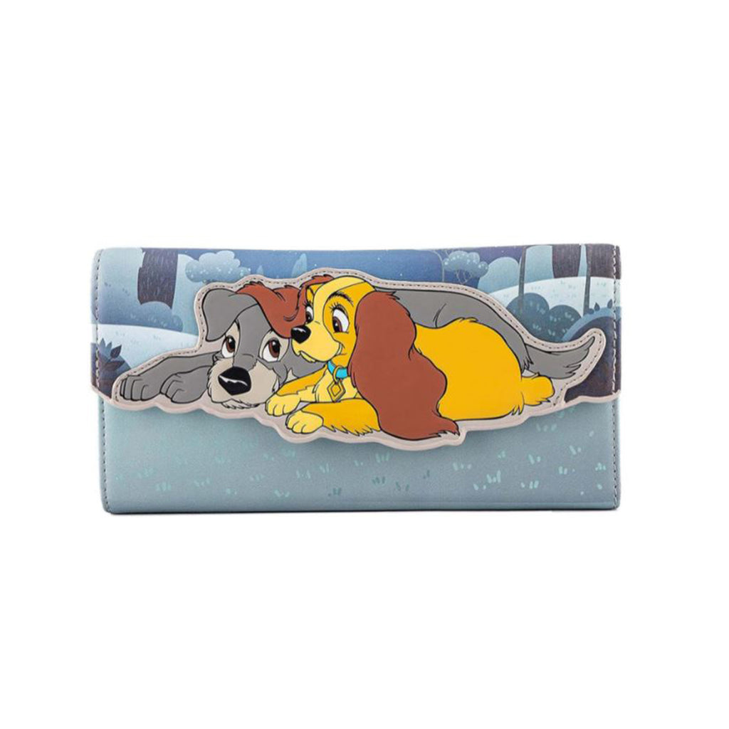 Loungefly Disney Lady And The Tramp Wet Cement Flap Wallet