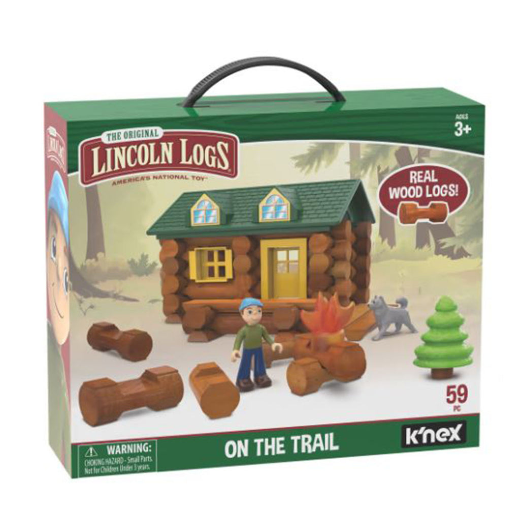 K'Nex Lincoln Logs On The Trail Wooden Set