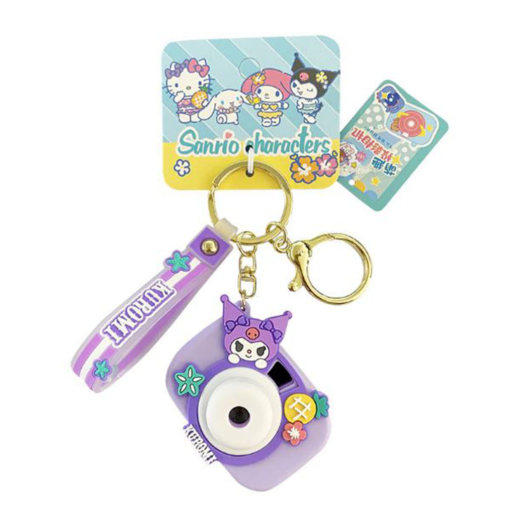 Sanrio Characters Purple Projection Camera Keychain