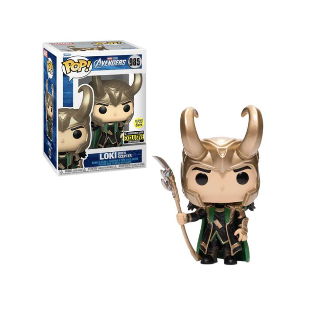 Funko Marvel EE Exclusive POP Loki With Scepter Figure - Radar Toys