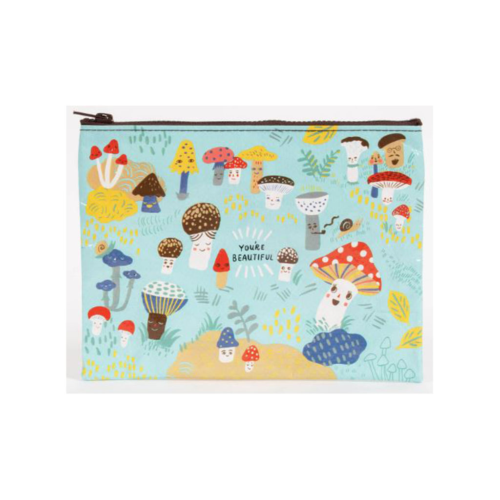 Blue Q Cute Lil Mushrooms Zipper Pouch