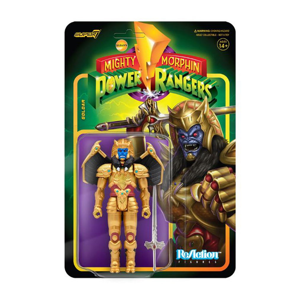 Super7 Mighty Morphin Power Rangers Goldar Reaction Figure