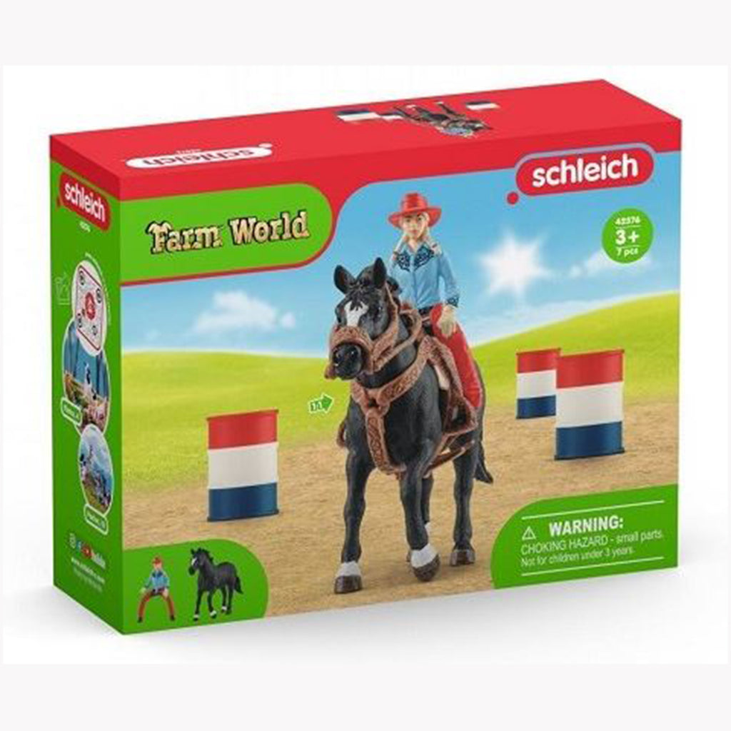 Schleich Farm World Cowgirl Barrel Racing Fun Set 42576