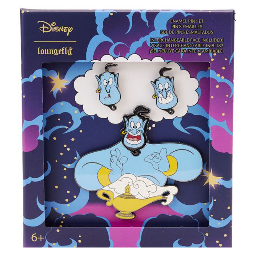 Loungefly Disney Aladdin Genie Mixed Emotions Pin Set - Radar Toys
