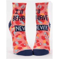 Blue Q I'll Behave Never Ankle Socks - Radar Toys