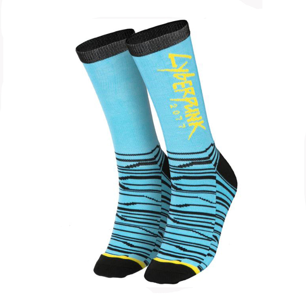 Cyberpunk 2077 Netrunner Socks Blue