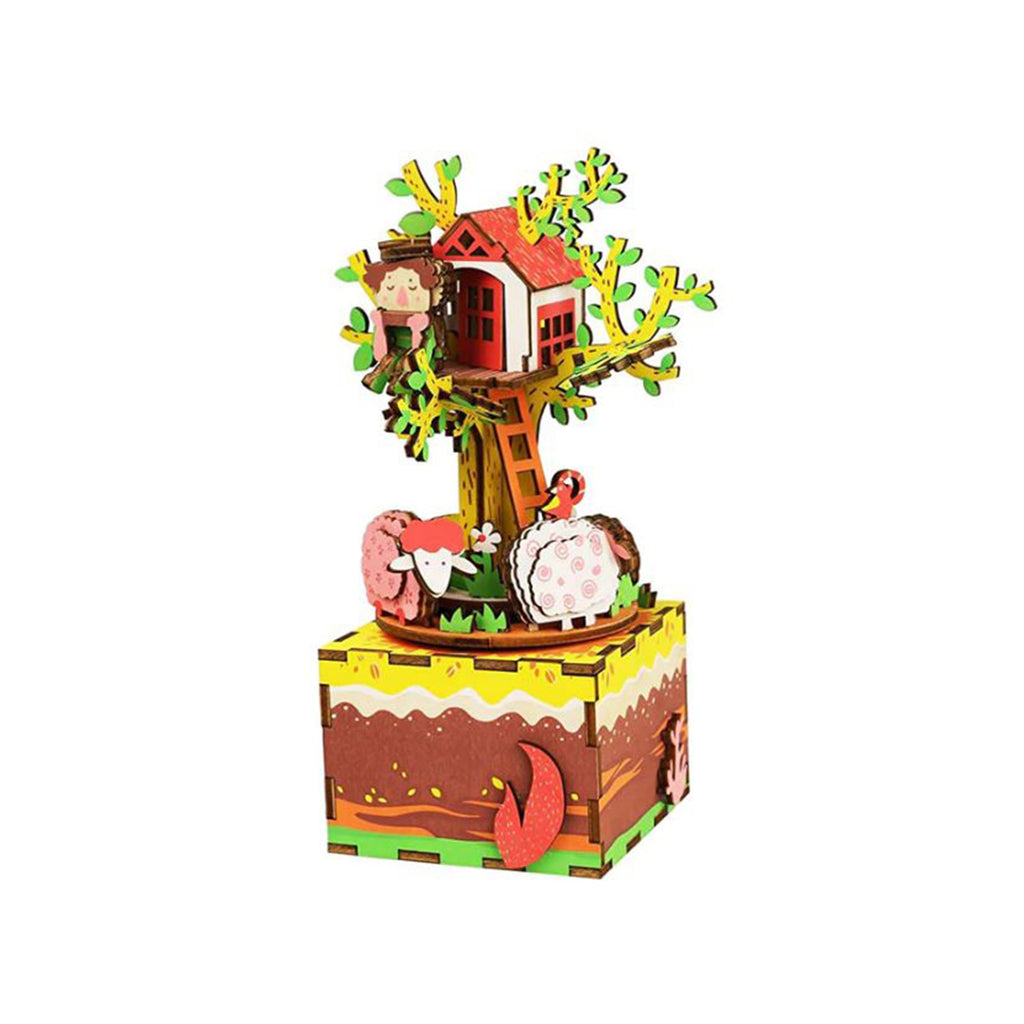 Robotime Music Box Tree House 3D Wooden Puzzle Set