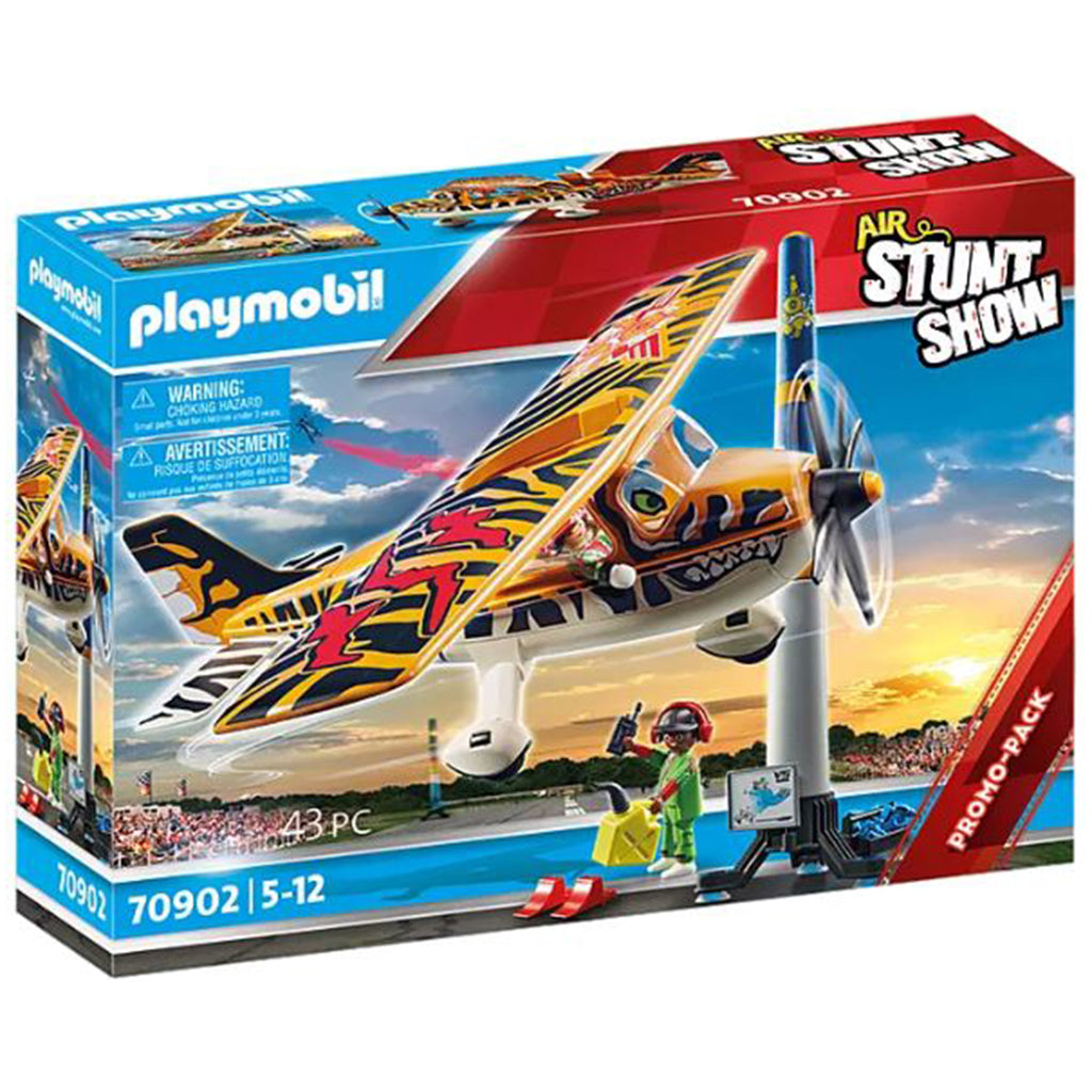 Playmobil Air Stunt Show Tiger Propeller Plane Building Set 70902 - Radar Toys