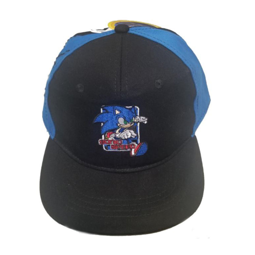 Sonic The Hedgehog Sonic Modern Screen Emblem Flat Brim Snapback Hat