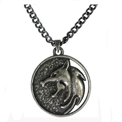 Netflix's The Witcher White Wolf Medallion Necklace - Radar Toys