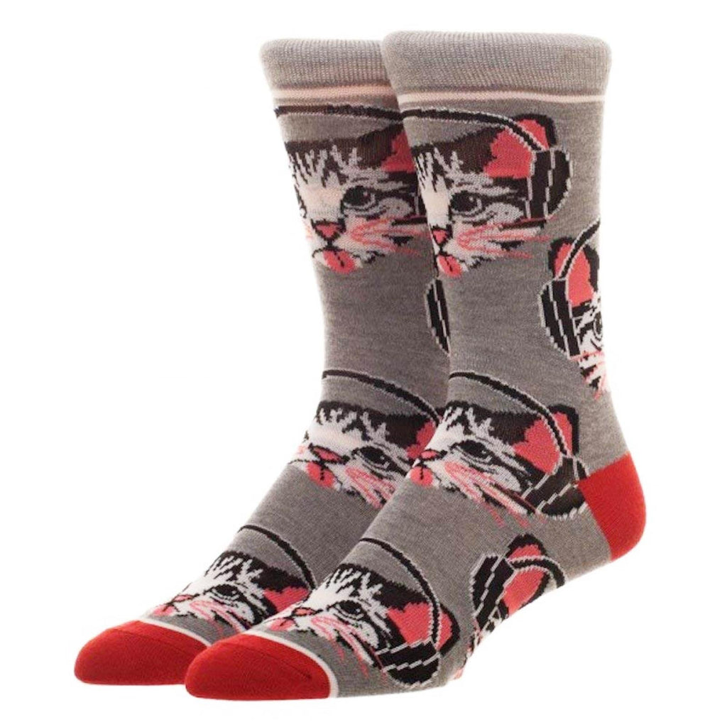 Cat With Headphones Free Authority 1 Pairs Of Crew Socks