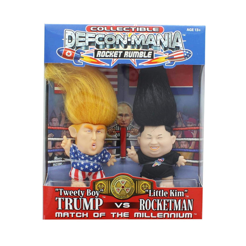Collectible Tweety Boy Trump Vs Little Kim Rocketman Figure Set