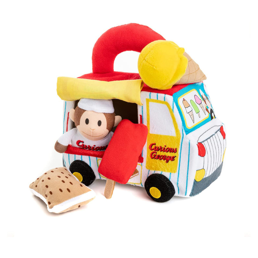 Curious George Ice Cream Truck 7 Inch Plush Set