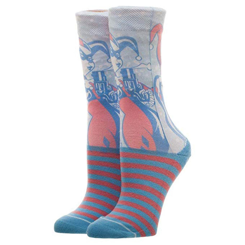 DC Batman Harley Quinn Juniors Faded 1 Pair Of Crew Socks