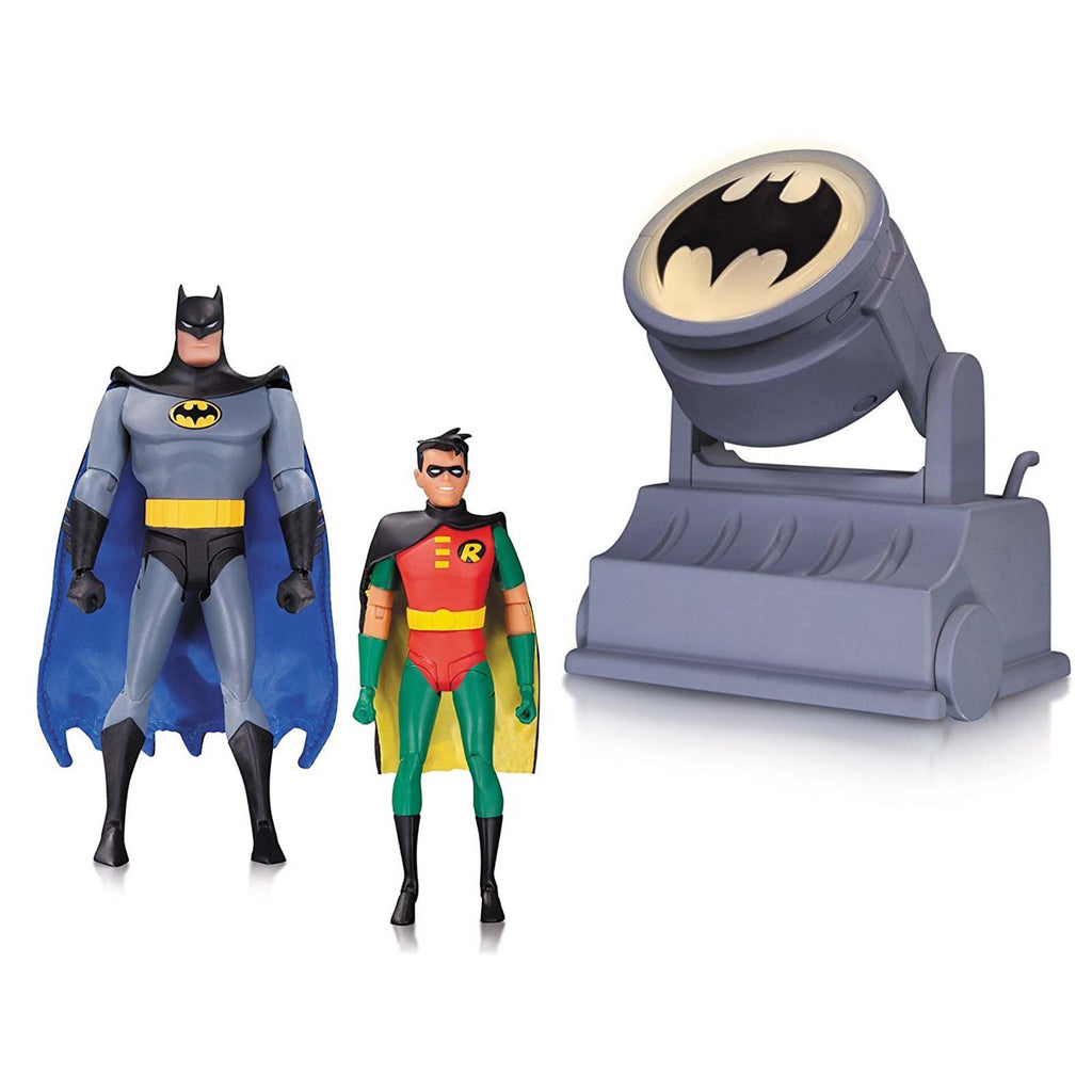 DC Comics Batman Animated Series Batman And Robin With Bat Signal - Radar Toys