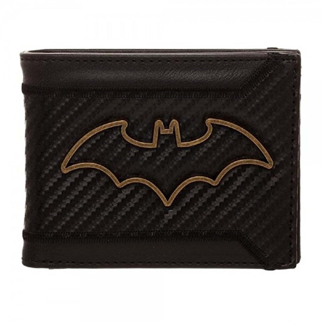 DC Comics Batman Carbon Fiber Metal Badge Bi-Fold Wallet