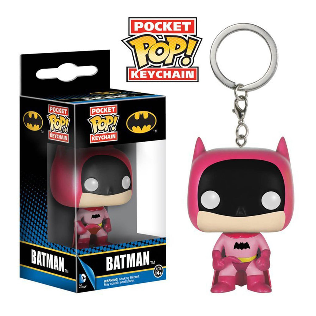 DC Comics Batman Pocket POP Batman Pink Vinyl Figure Keychain