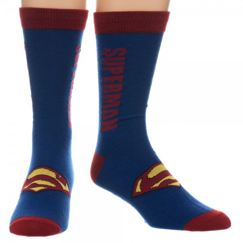 DC Comics Superman Text Logo Crew Socks