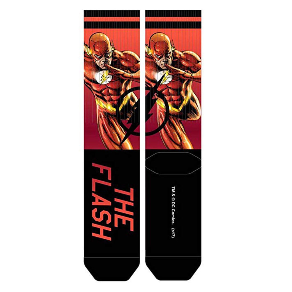 DC Comics The Flash Over Knit Sublimated 1 Pair Of Crew Socks