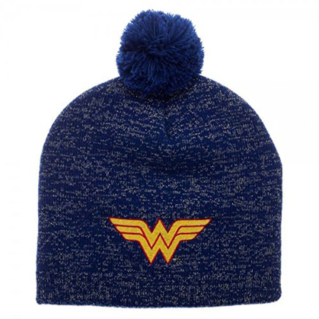DC Comics Wonder Woman Metallic Pom Beanie