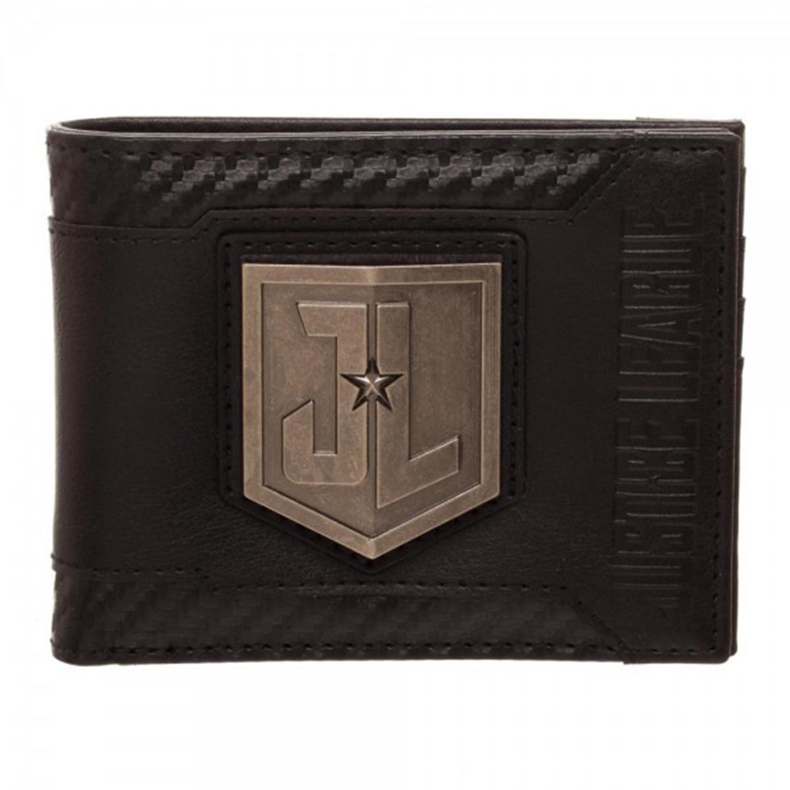 DC Justice League Movie Black Logo Bi-Fold Wallet | Radar Toys