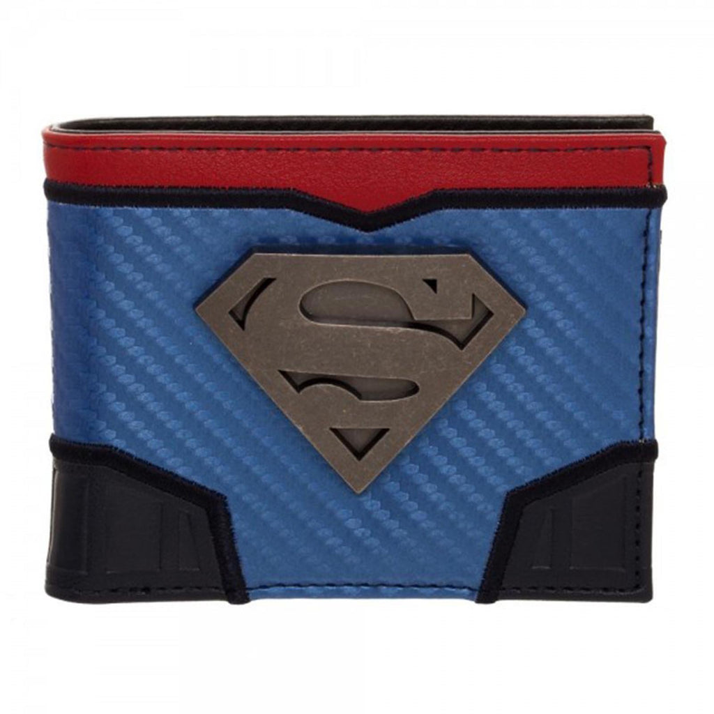 DC Superman Domed Metal Logo Bi-Fold Wallet
