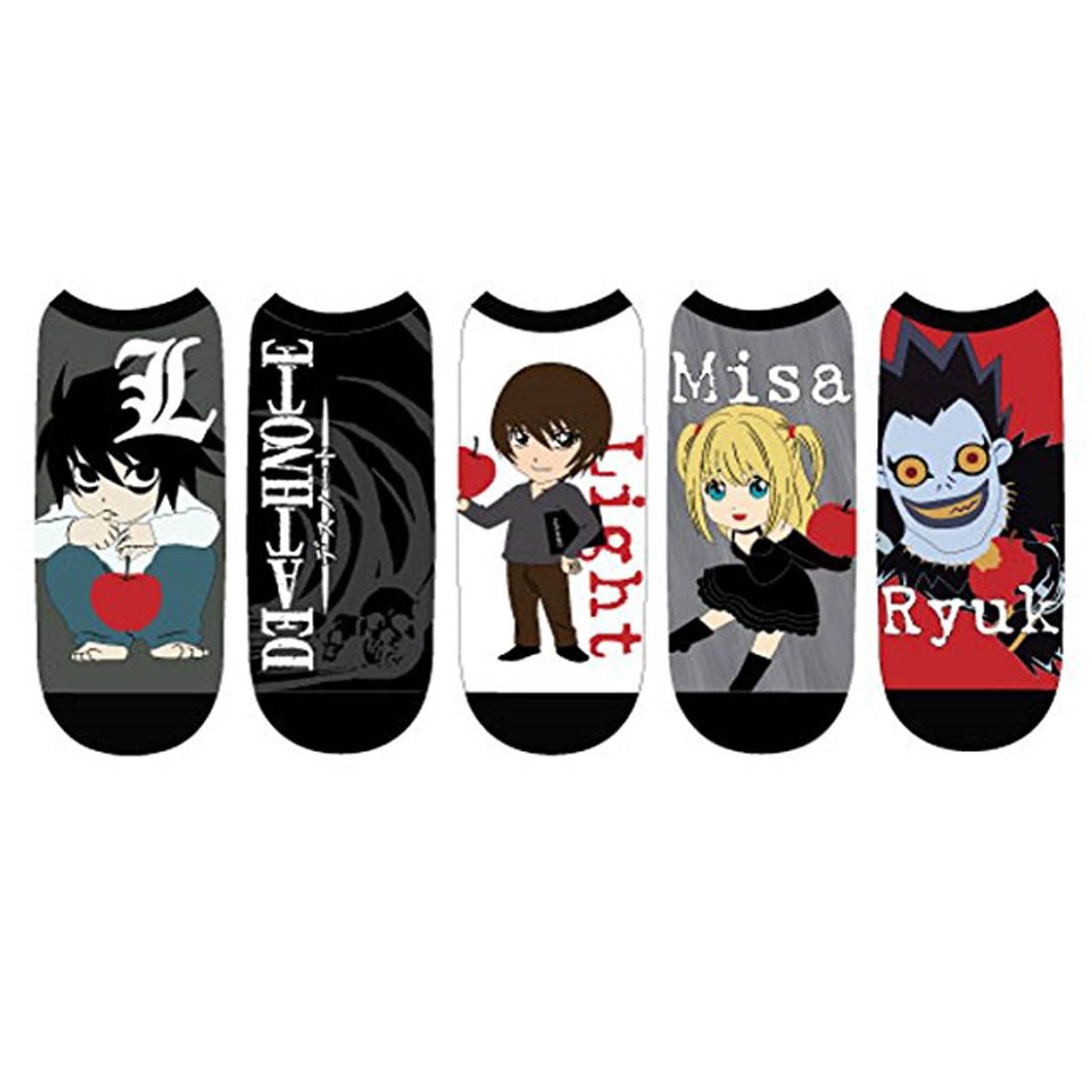 Death Note Socks Anime Clothing Anime Socks 5 Pack | Radar Toys