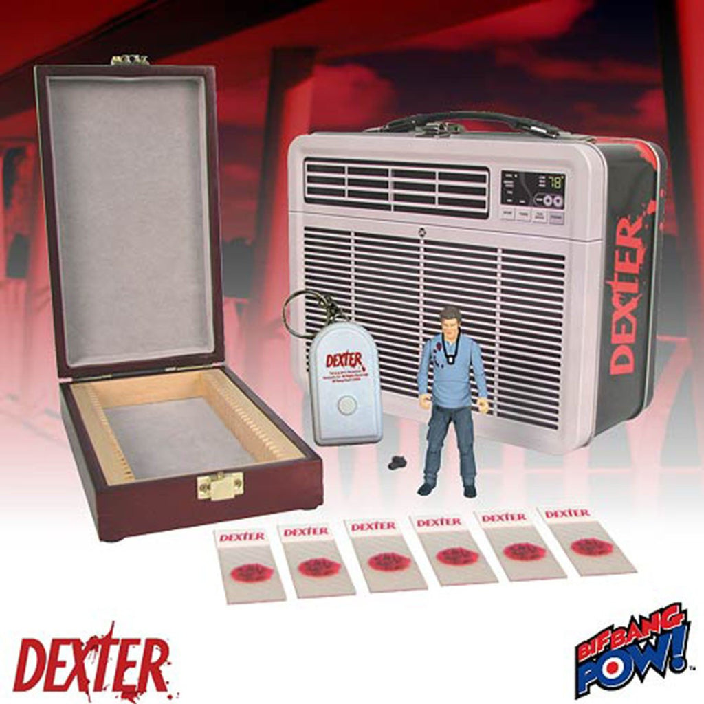 Dexter Exclusive Blood Splatter Action Figure In Metal Lunch Tin