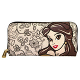 Disney Beauty And The Beast Belle With Floral Print Wallet - Radar Toys