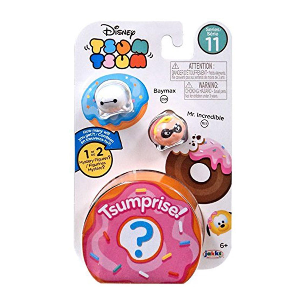 Disney Tsum Tsum Series 11 Three Figure Baymax Mr. Incredible Set