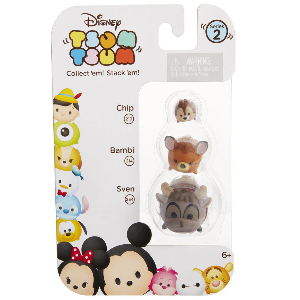 Disney Tsum Tsum Series 2 Chip Bambi Sven Figures 3 Pack