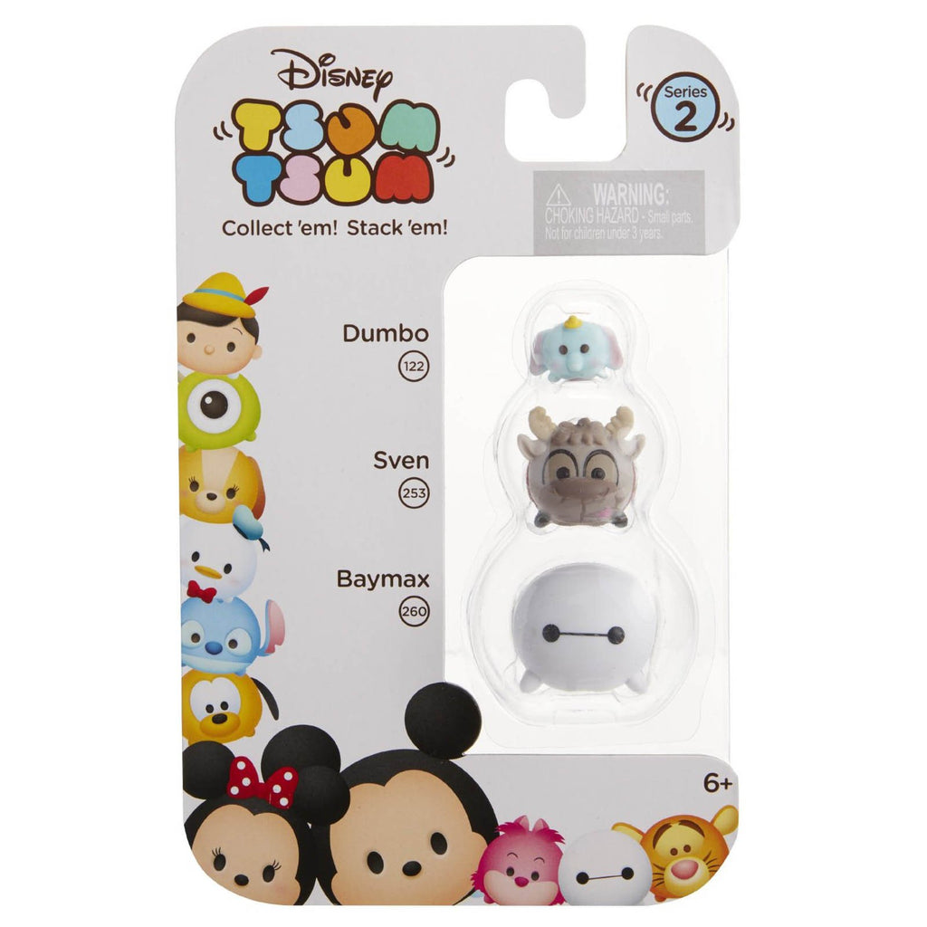Disney Tsum Tsum Series 2 Dumbo Sven Baymax Figures 3 Pack