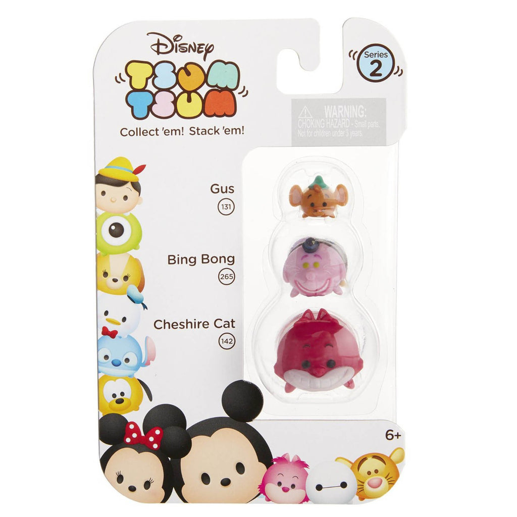 Disney Tsum Tsum Series 2 Gus Bing Bong Cheshire Cat Figures 3 Pack