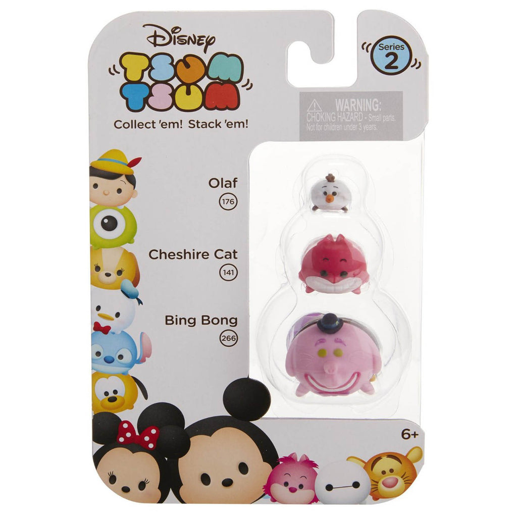 Disney Tsum Tsum Series 2 Olaf Chesire Cat Bing Bong Figures 3 Pack