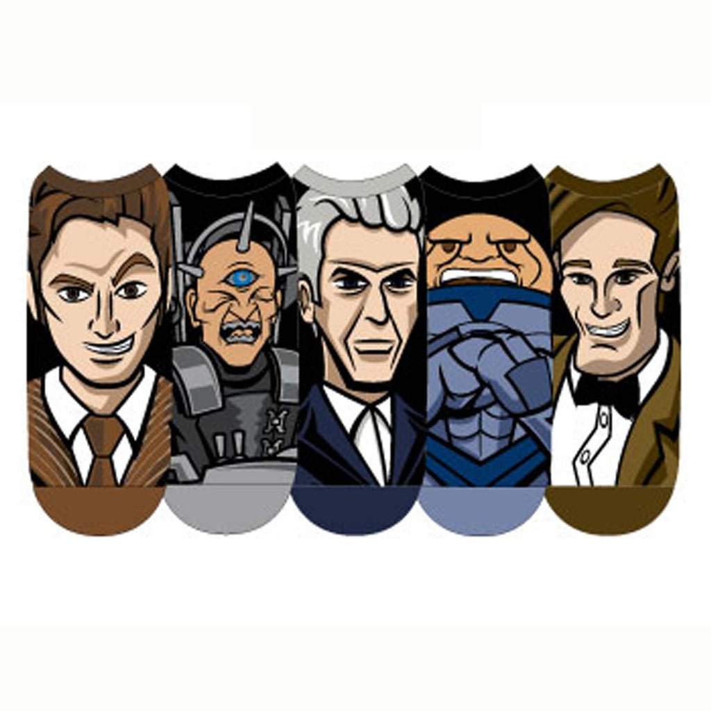Doctor Who The Doctors Ladies 5 Pair Of Low Cut Socks