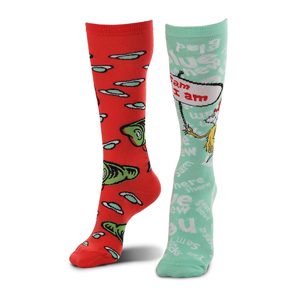 Elope Dr. Seuss Green Eggs And Ham 1 Pair Of Knee High Socks