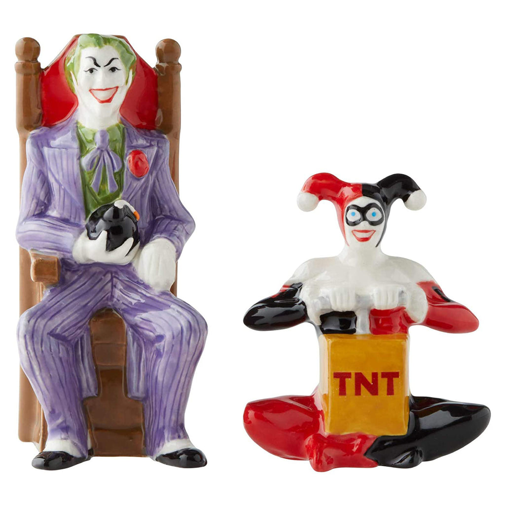 Enesco DC Justice League Joker And Harley Salt Pepper Shakers
