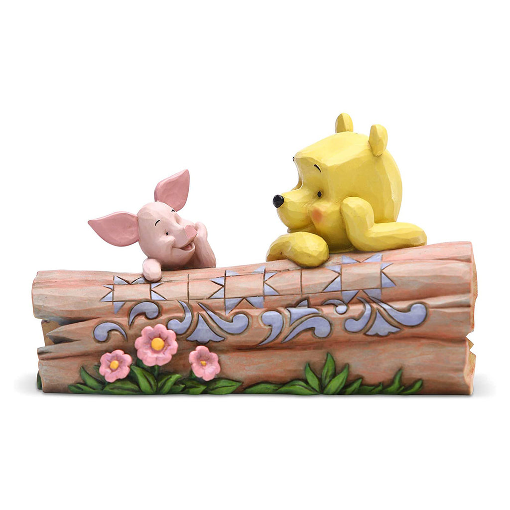Enesco Disney Traditions Pooh and Piglet on a Log Figure