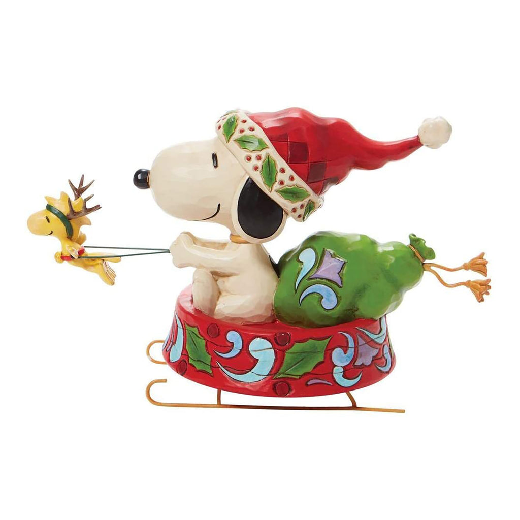 Enesco Jim Shore Peanuts Snoopy Dashing Through The Holidays Figurine