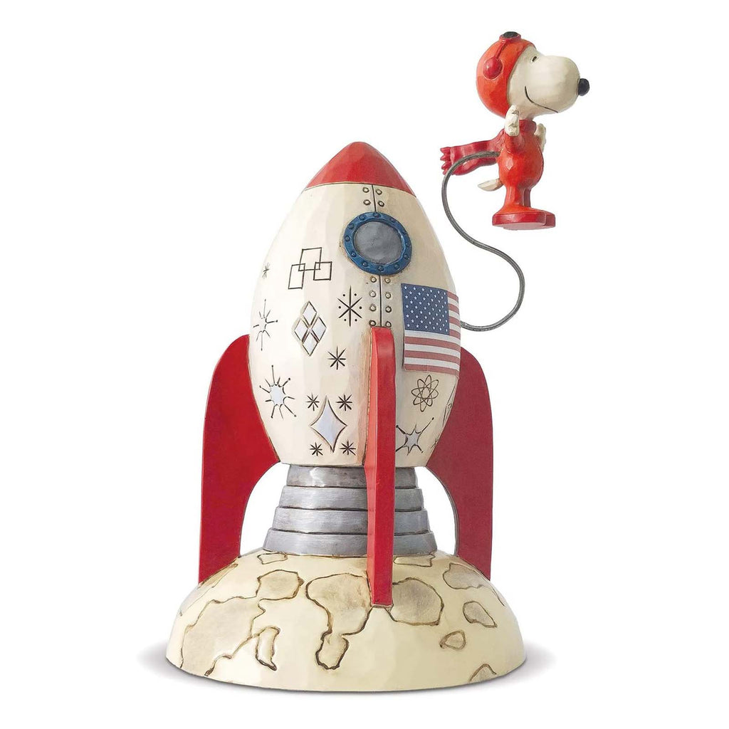 Enesco Jim Shore Peanuts The Beagle Has Landed Snoopy Figurine