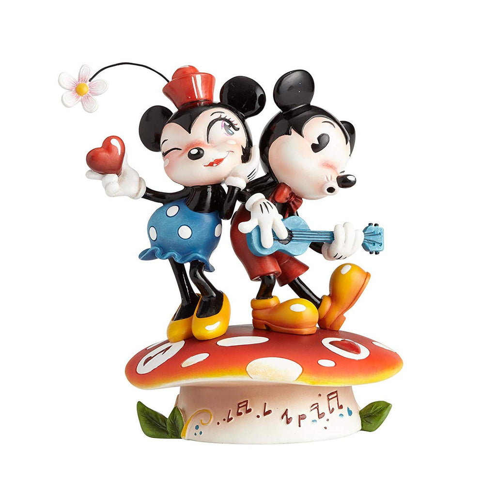 Enesco Disney Showcase Miss Mindy Mickey And Minnie On Mushroom Figure