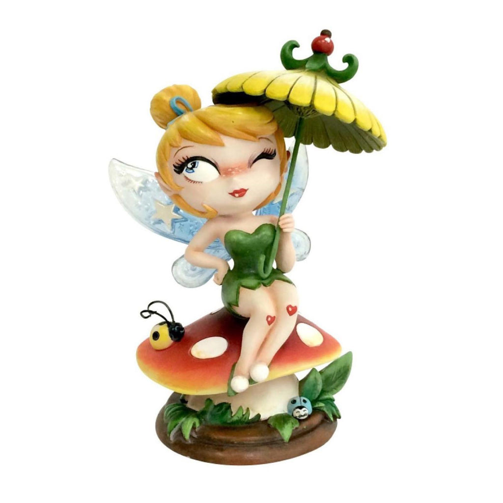 Enesco Disney Showcase Miss Mindy Tinkerbell On Mushroom 6 Inch Figure