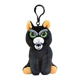 Feisty Pets Mini Black Cat Katy Cobweb 4.5 Inch Plush Clip - Radar Toys
