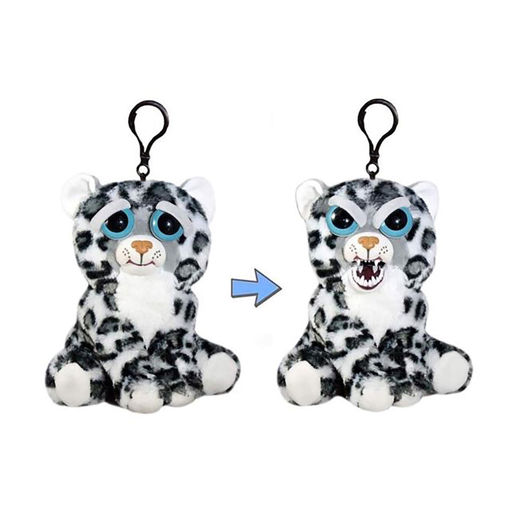 Feisty Pets Mini Lethal Lena Snow Leopard 4.5 Inch Plush Clip