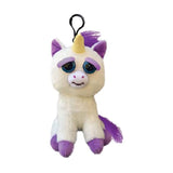 Feisty Pets Mini Unicorn Glenda Glitterpoop 4.5 Inch Plush Clip - Radar Toys