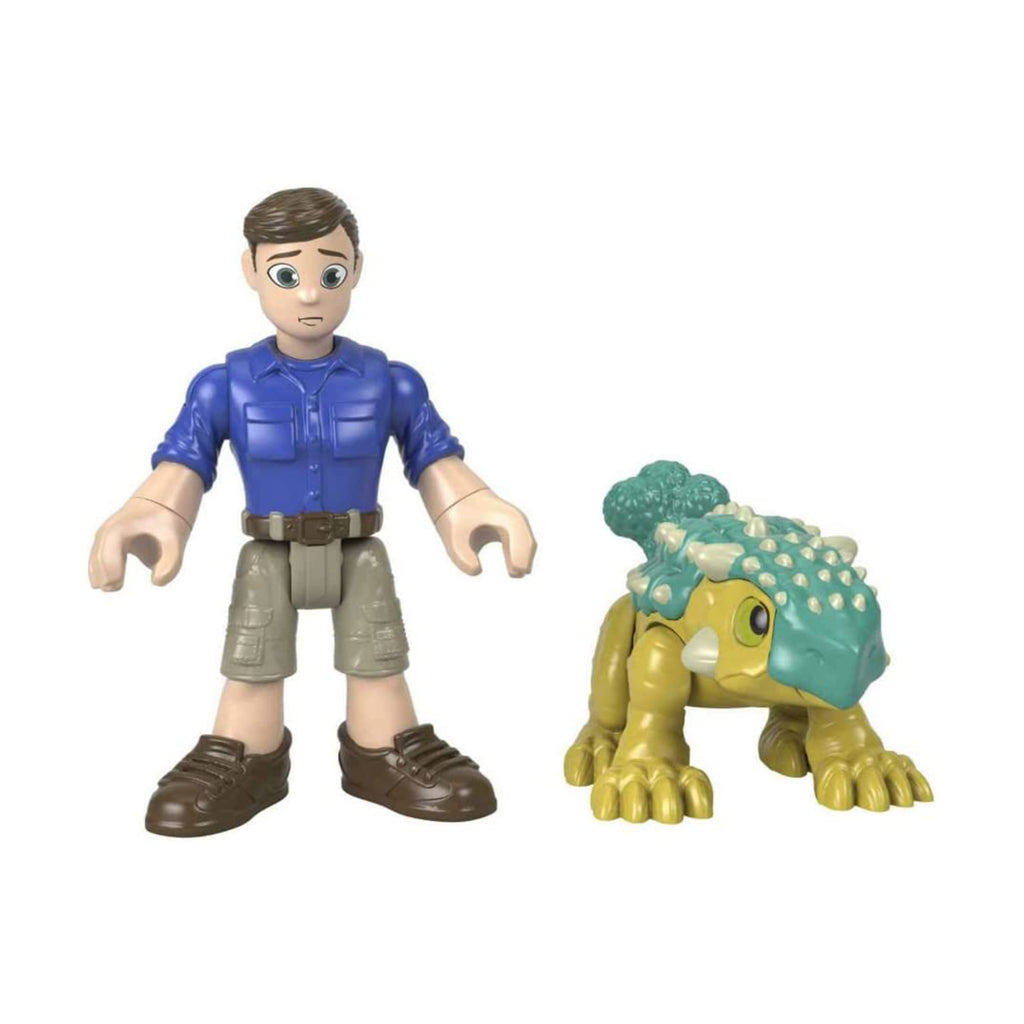 Fisher-Price Imaginext Jurassic World Camp Cretaceous Ankylosaurus 'Bumpy' And Ben Action Figure Set