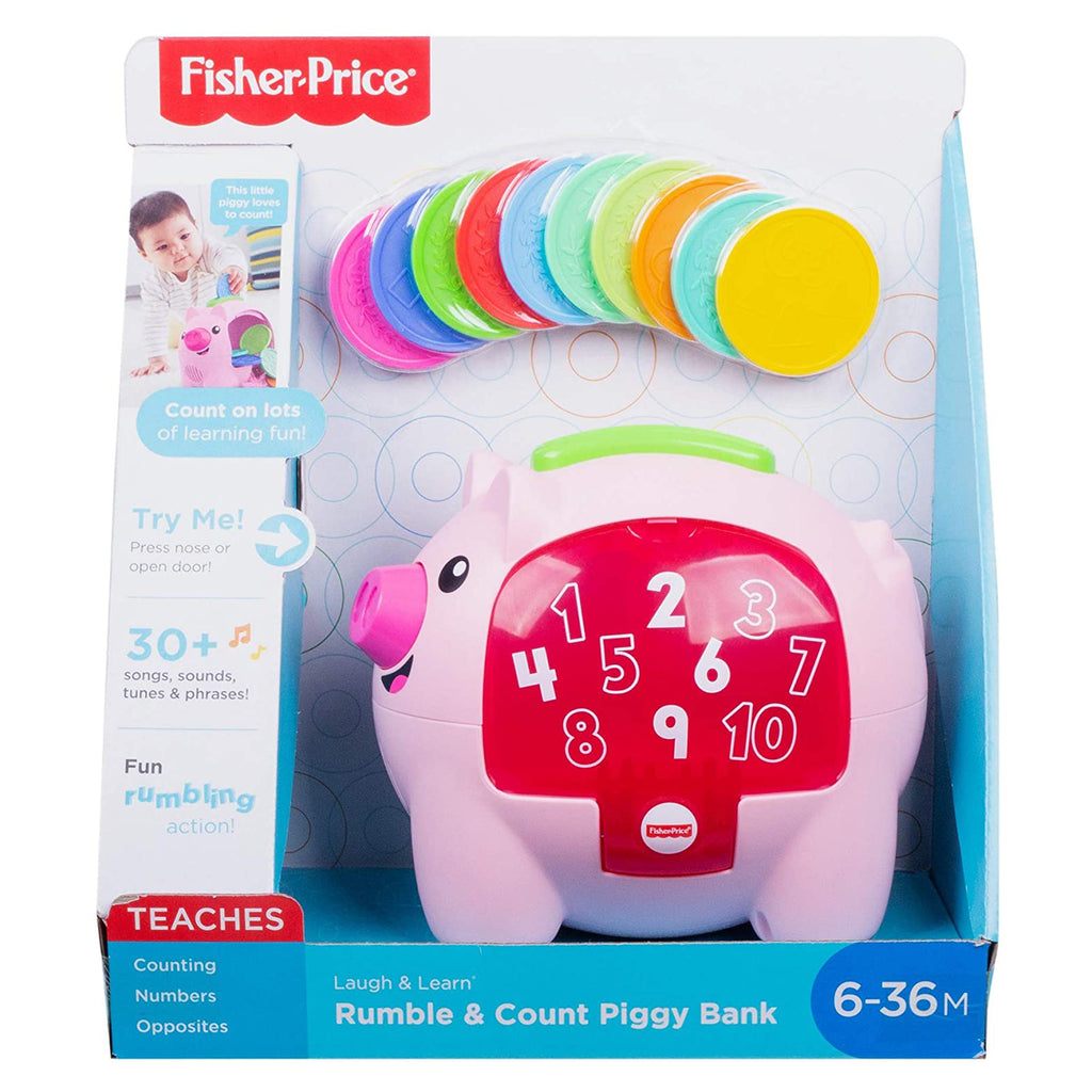Fisher Price Count And Rumble Piggy Bank - Radar Toys