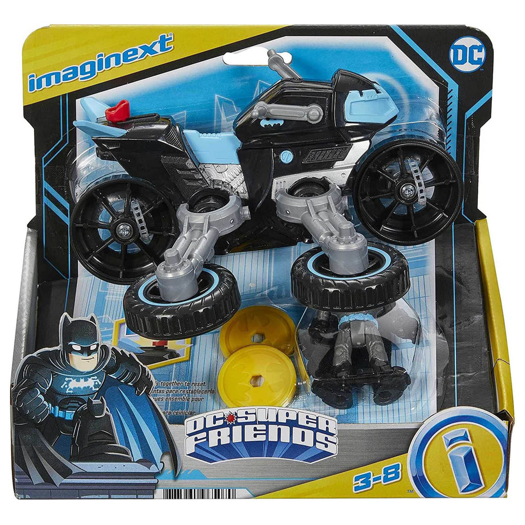Fisher Price Imaginext DC Super Friends Batman Bat-Tech Batcycle Figure Set