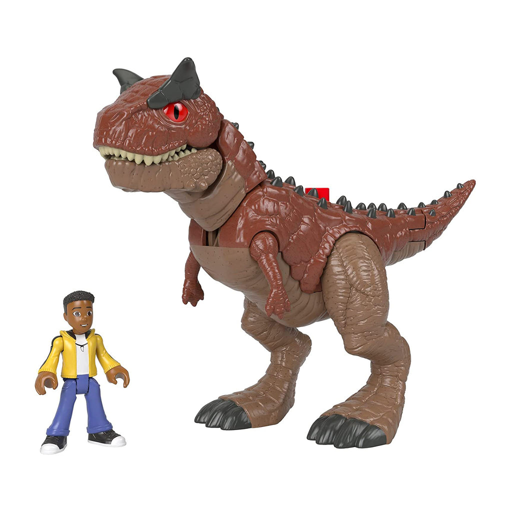 Fisher Price Imaginext Jurassic World Camp Cretaceous Carnotaurus Toro Darius Figure Set